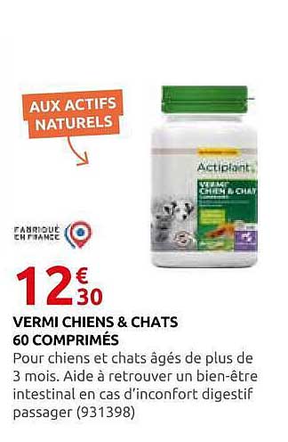 VERMI CHIENS & CHATS 60 COMPRIMÉS