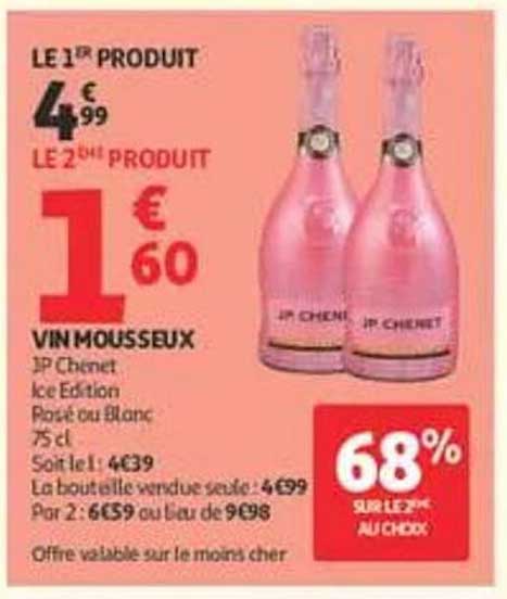 VIN MOUSSEUX JP Chenet Ice Edition Brut ou Blanc 75 cl