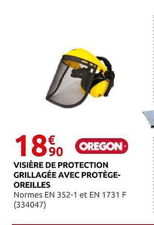 VISIÈRE DE PROTECTION GRILLAGÉE AVEC PROTÈGE-OREILLES