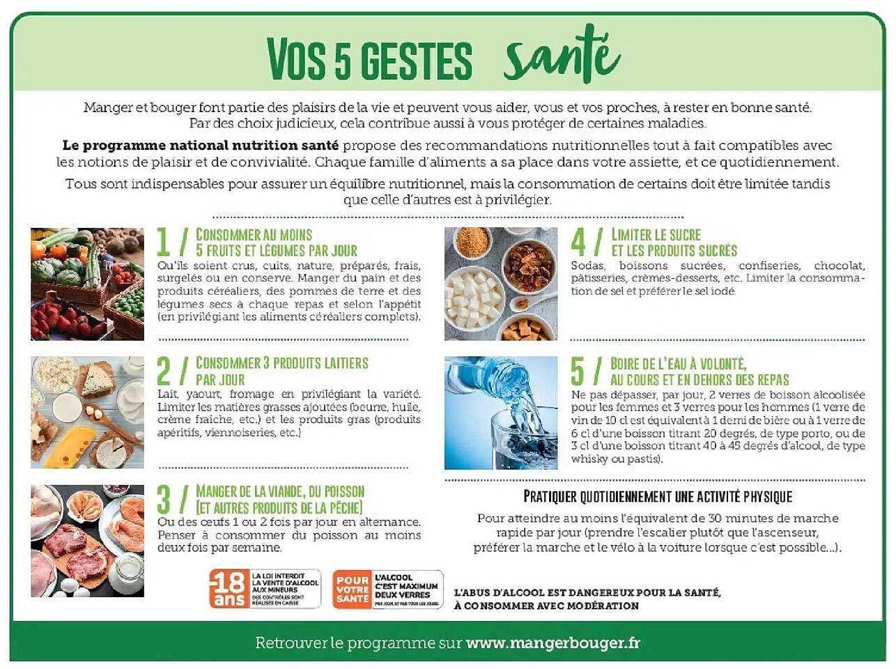 Vos 5 gestes santé