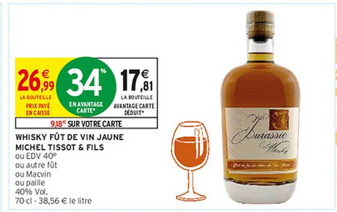WHISKY FÛT DE VIN JAUNE MICHEL TISSOT & FILS