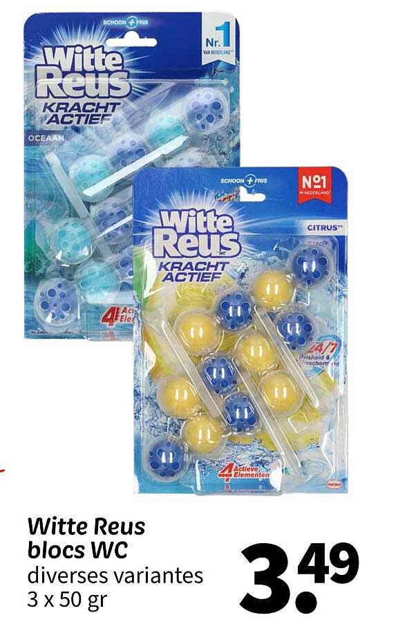 Witte Reus blocs WC diverses variantes 3 x 50 gr