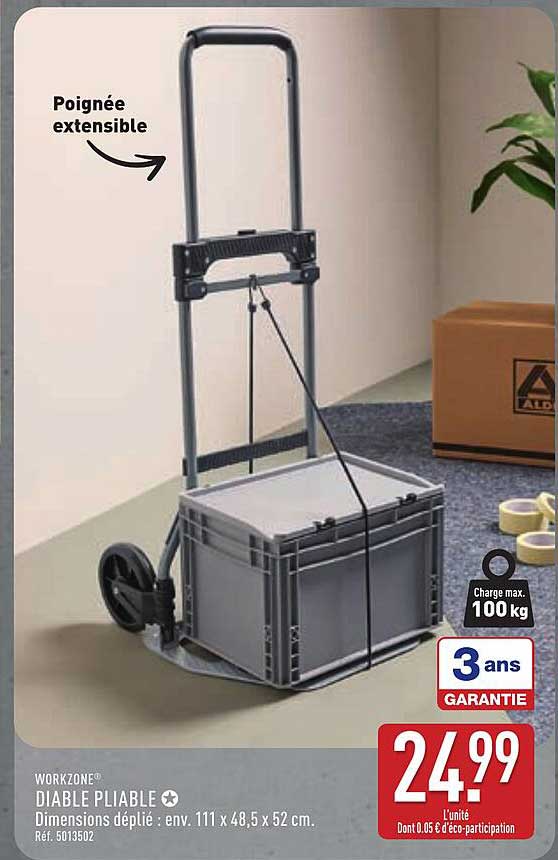WORKZONE® DIABLE PLIABLE