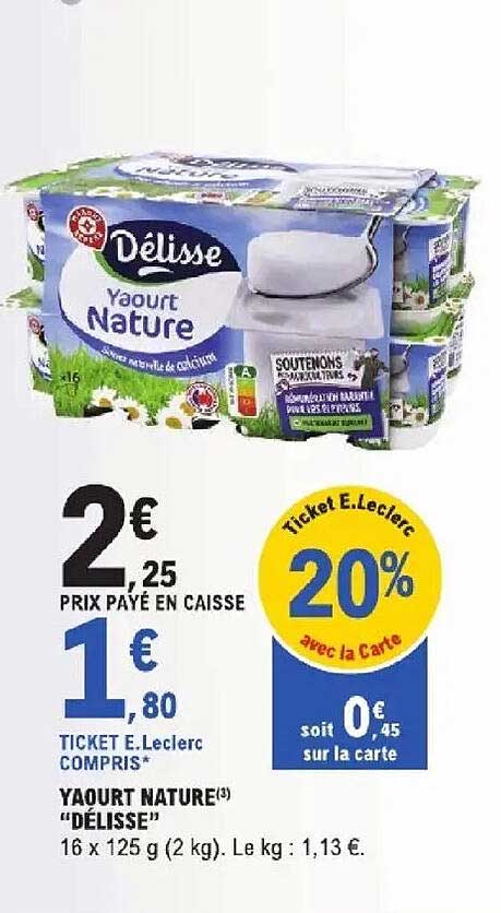 YAOURT NATURE “DÉLISSE”