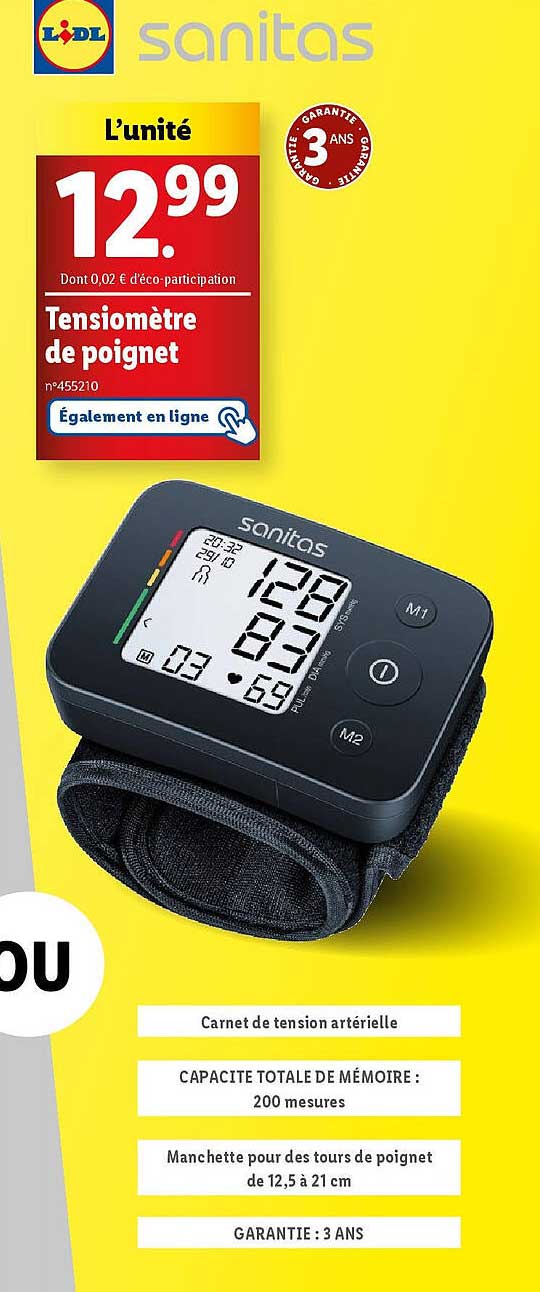 Tensiomètre de poignet