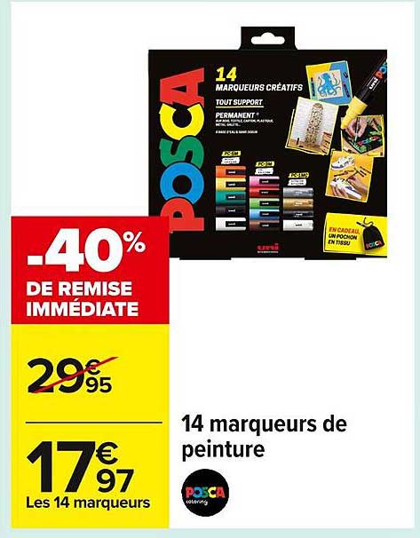 14 marqueurs de peinture
