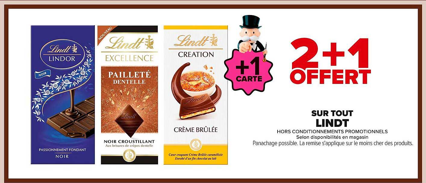 2+1 OFFERT SUR TOUT LINDT
