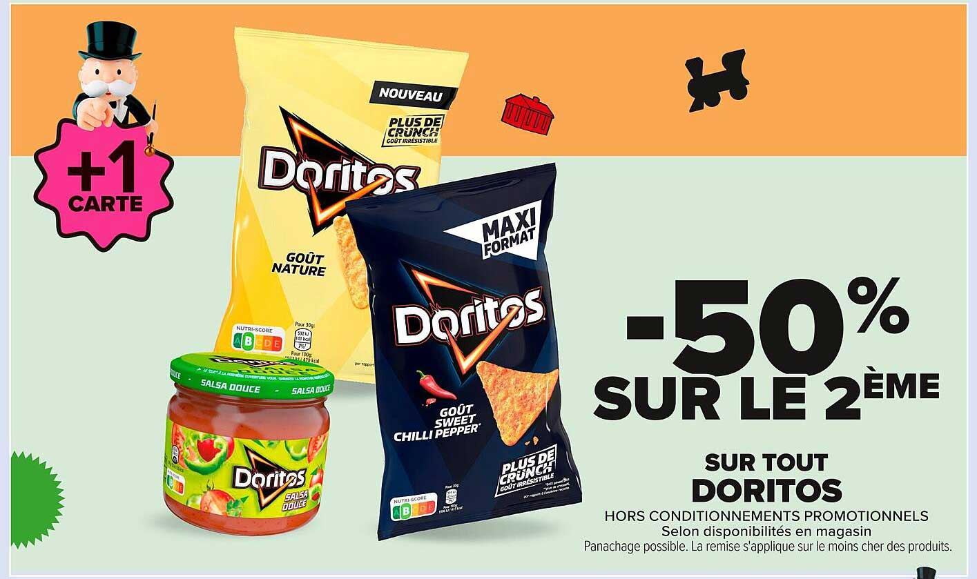 -50% SUR LE 2ÈME SUR TOUT DORITOS