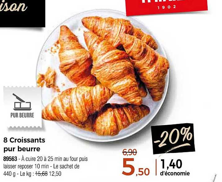 8 Croissants pur beurre