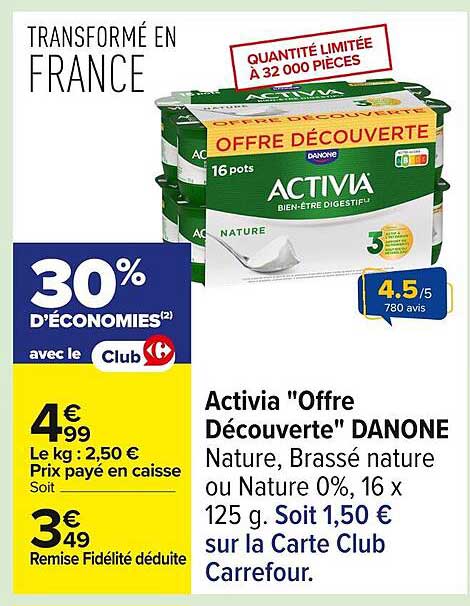Activia "Offre Découverte" DANONE