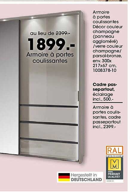 Armoire à portes coulissantes