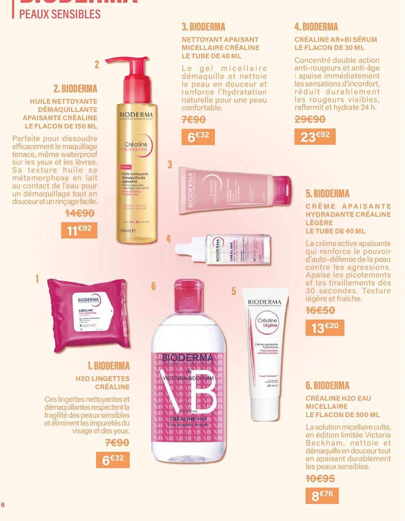 Bioderma H2O Lingettes Créaline