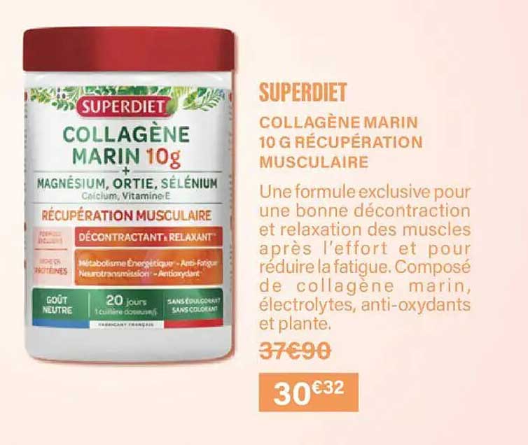 COLLAGÈNE MARIN 10 G RÉCUPÉRATION MUSCULAIRE