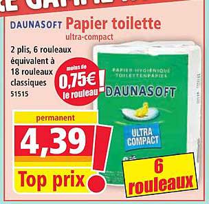 DAUNASOFT Papier toilette ultra-compact