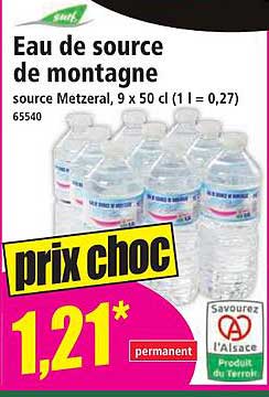 Eau de source de montagne