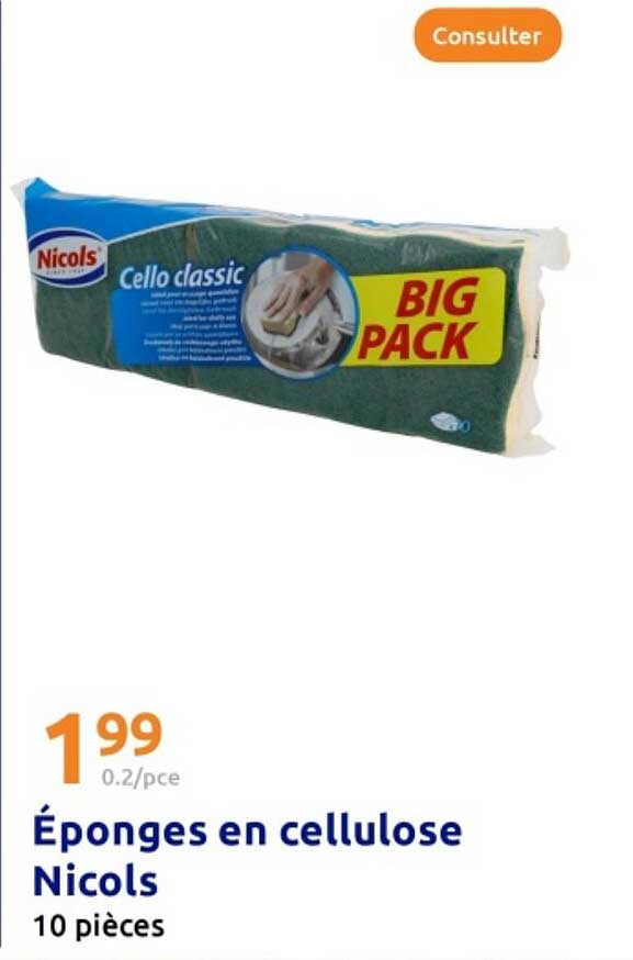 Éponges en cellulose Nicols