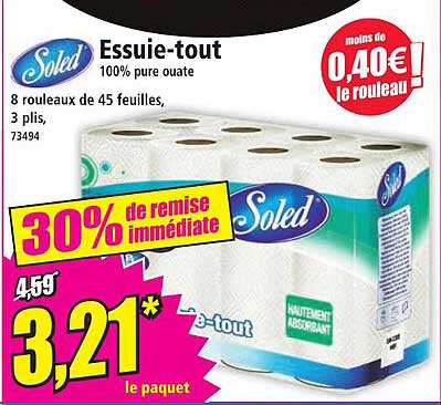 Essuie-tout 100% pure ouate