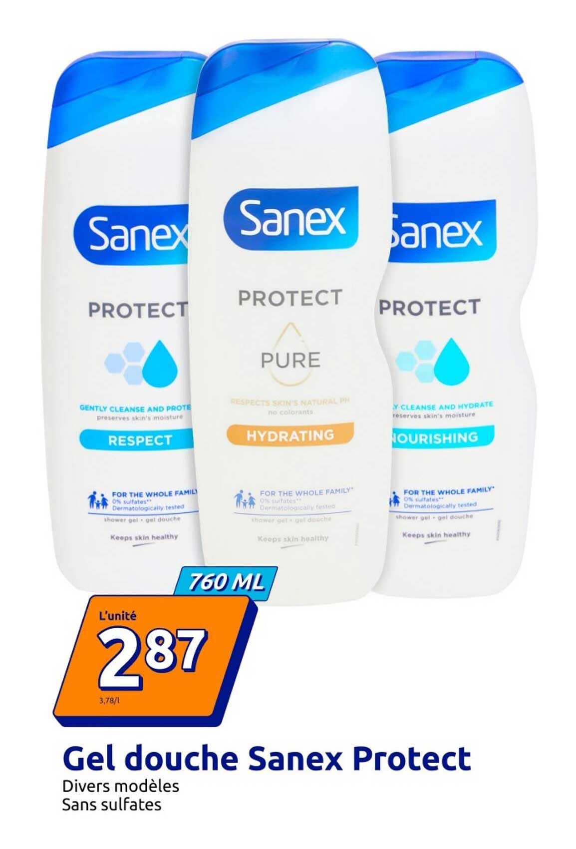 Gel douche Sanex Protect