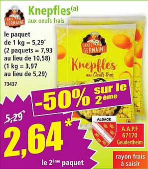 Knepfles aux oeufs frais