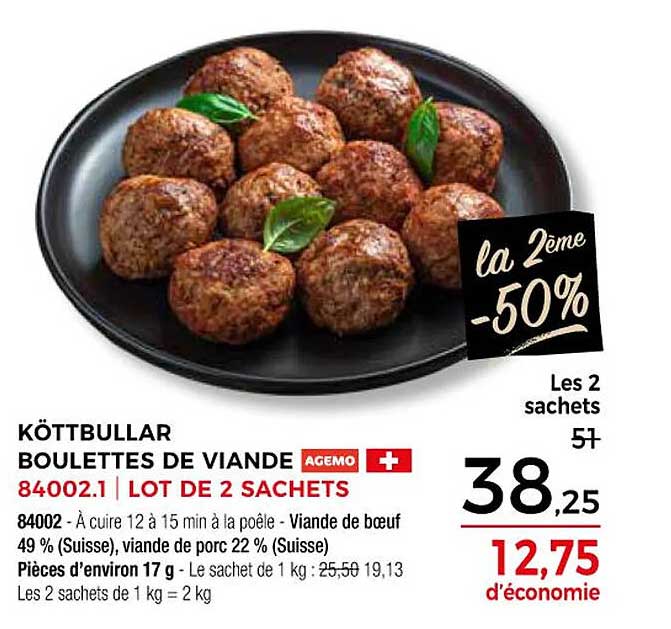 KÖTTBULLAR BOULETTES DE VIANDE