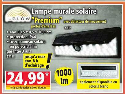 Lampe murale solaire "Premium"
