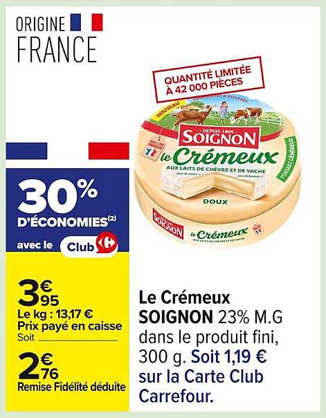 Le Crémeux Soignon 23% M.G.