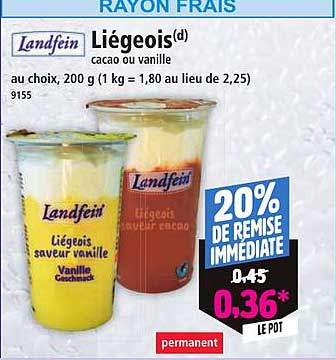Liégeois d cacao ou vanille