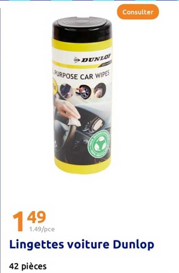 Lingettes voiture Dunlop