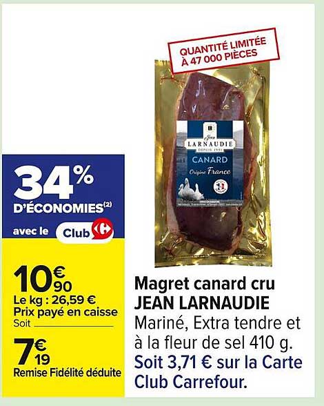 Magret canard cru JEAN LARNAUDIE