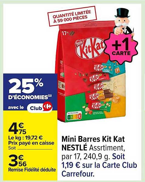 Mini Barres Kit Kat NESTLÉ Assortiment
