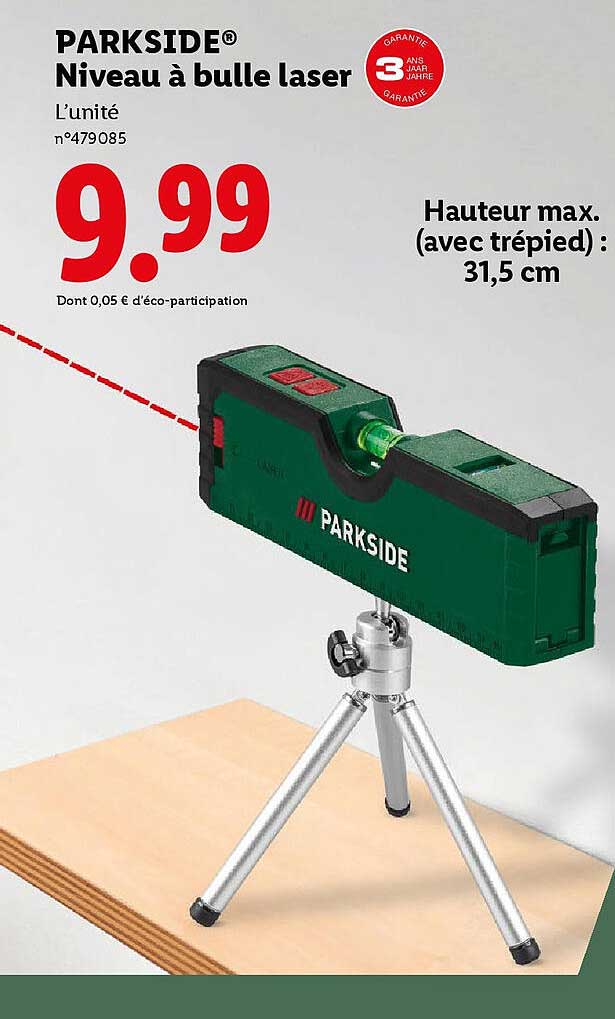 Niveau à bulle laser PARKSIDE