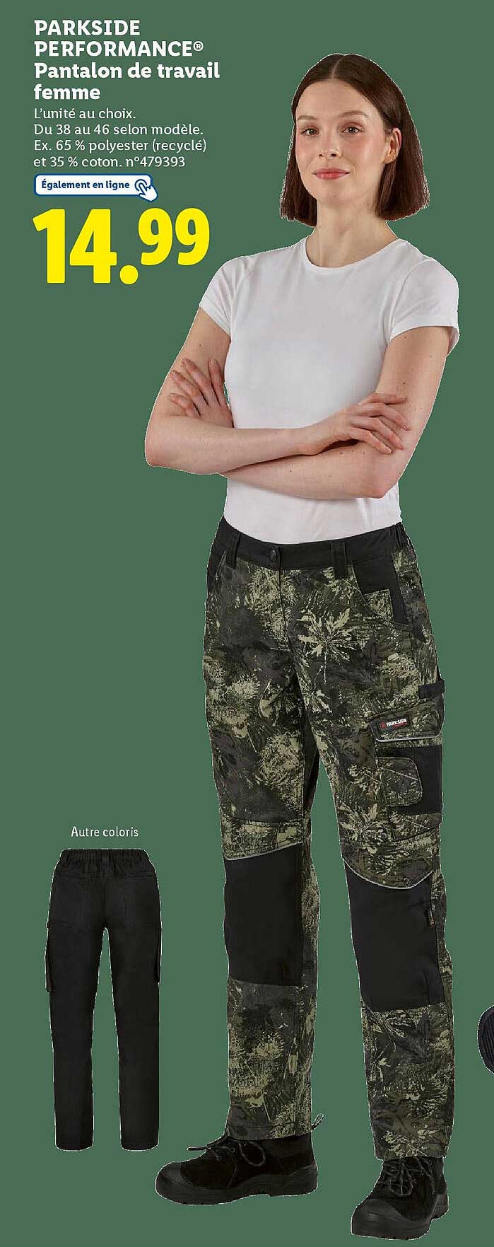 PANTALON DE TRAVAIL FEMME PARKSIDE PERFORMANCE®