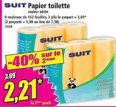 Papier toilette couleur pêche
