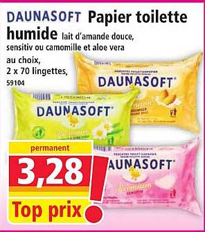 Papier toilette humide Daunasoft