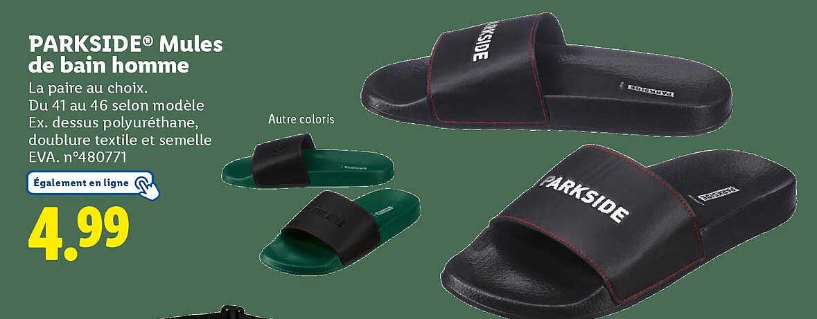 PARKSIDE® Mules de bain homme