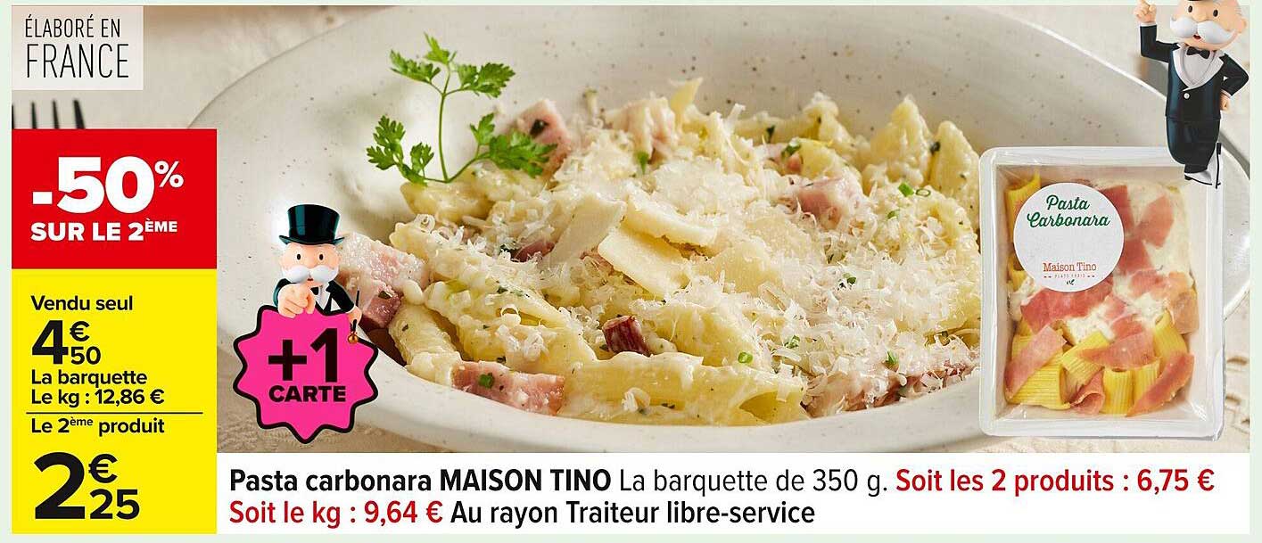 Pasta carbonara MAISON TINO