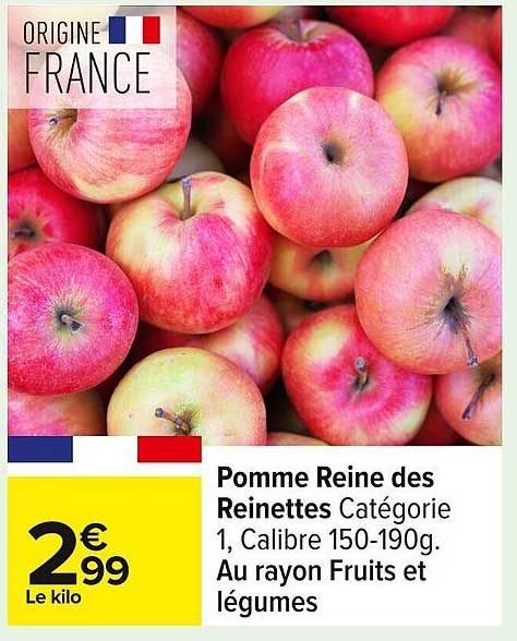 Pomme Reine des Reinette - 2€99 le kilo