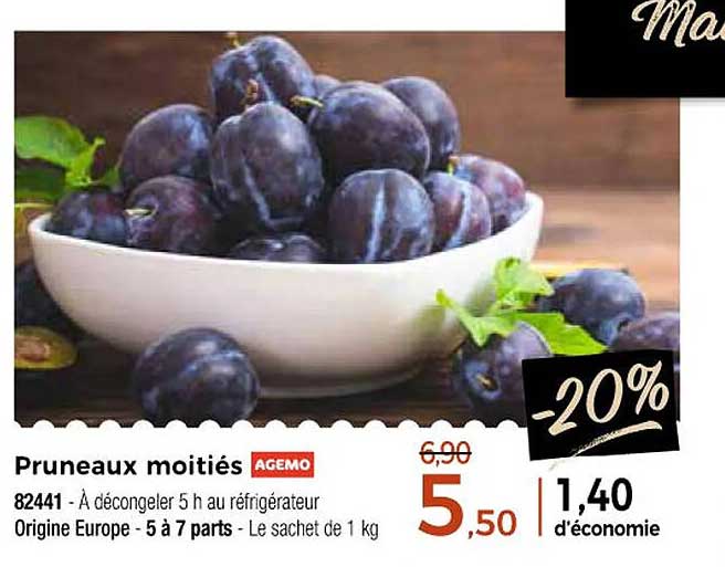 Pruneaux moitiés