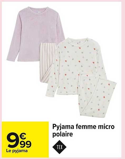 Pyjama femme micro polaire