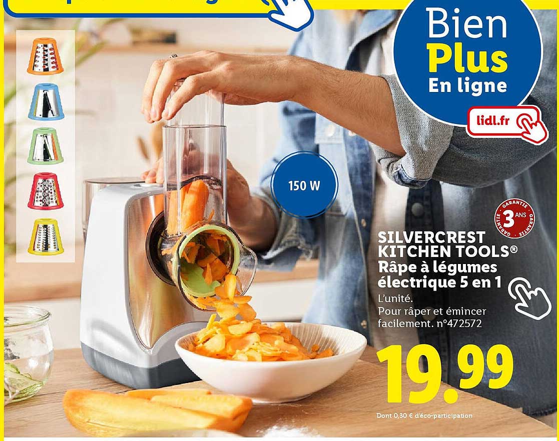 Râpe à légumes électrique 5 en 1