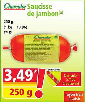 Saucisse de jambon Charcurlor