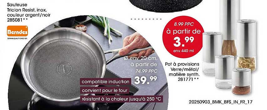 Sauterelle Tricion Resist, inox, couleur argent/noir
