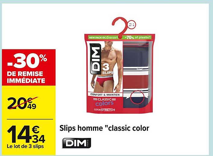 Slips homme "classic color"