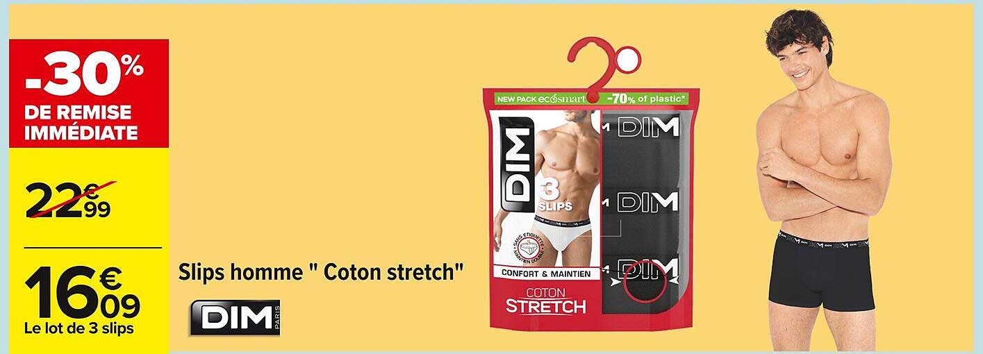 Slips homme " Coton stretch "
