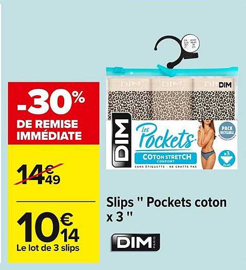 Slips " Pockets coton x 3 "
