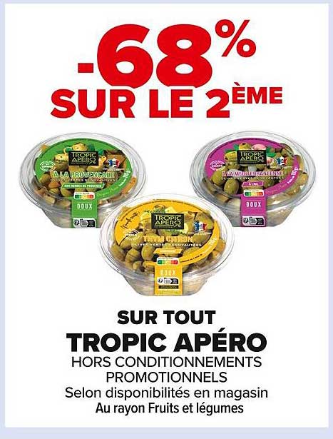 SUR TOUT TROPIC APÉRO HORS CONDITIONNEMENTS PROMOTIONNELS