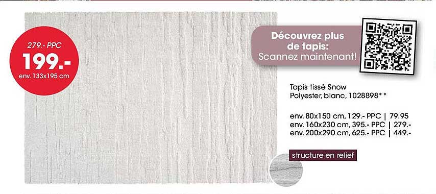 Tapis tissé Snow