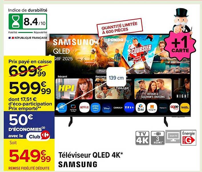 Téléviseur QLED 4K* SAMSUNG