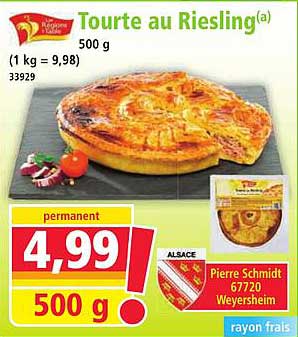 Tourte au Riesling