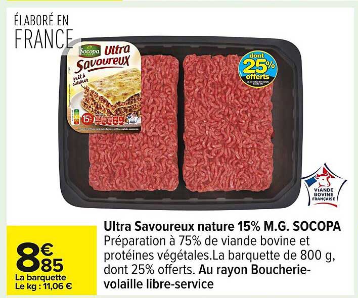 Ultra Savoureux nature 15% M.G. SOCOPA